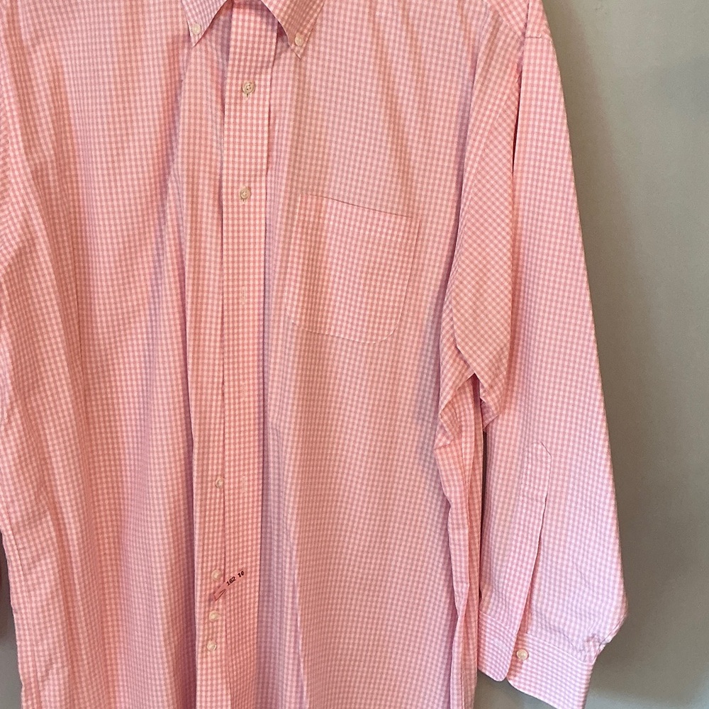 Madison Men's Pink Gingham Button Down Shirt